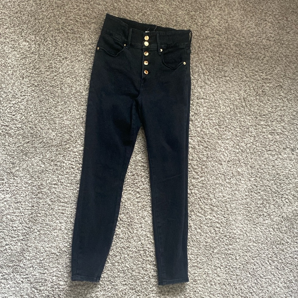 Good American black skinny jeans
